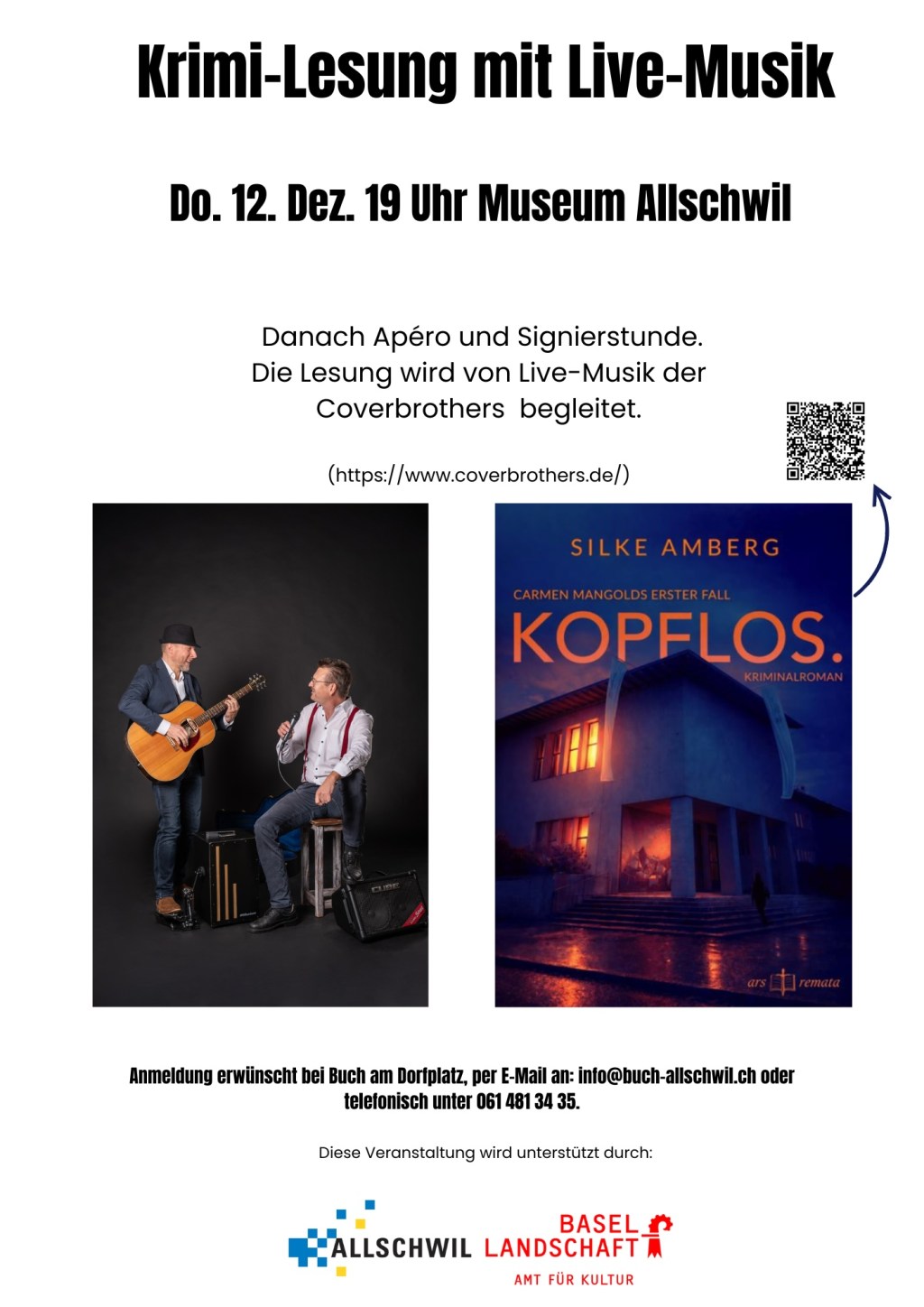 10.12.26 Museum Allschwil (Lesung mit Live-Musik «Coverbrothers“)